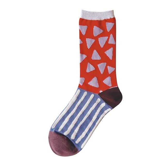 【Goma】靴下「Sankaku Red」