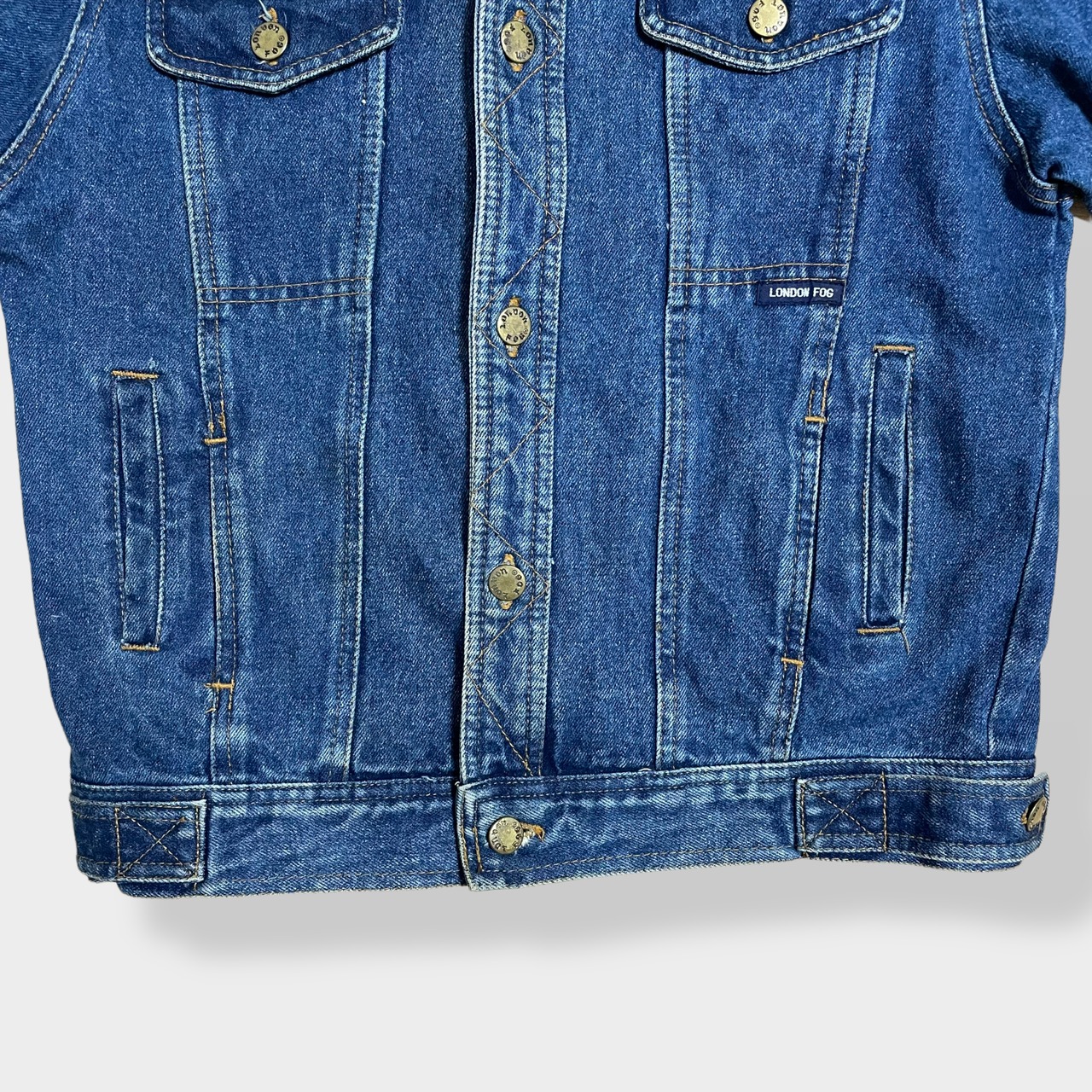 【LONDONFOG】デニムジャケット Gジャン L ロンドンフォグ 濃紺 ジャケット US古着