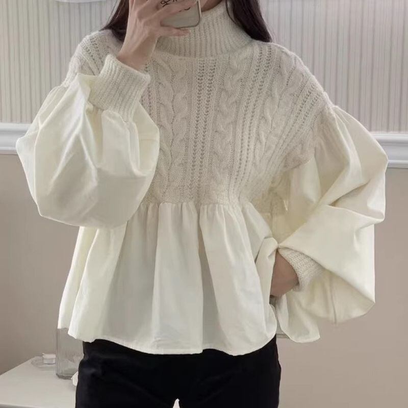 ドッキングハイネックニット 23220