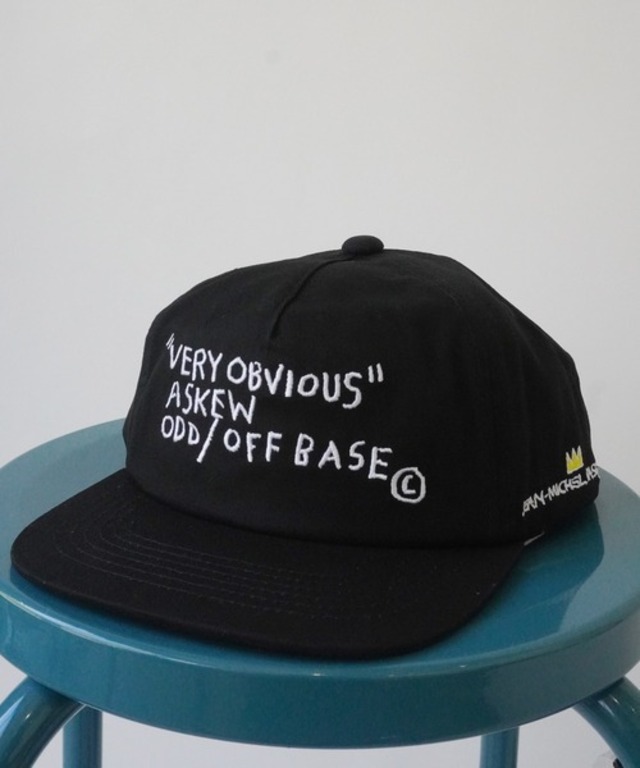 【JEAN-MICHEL BASQUIAT / ジャン-ミシェル バスキア 】”VERY OBVIOUS” BB CAP キャップ ブラック BQ-BQ2306