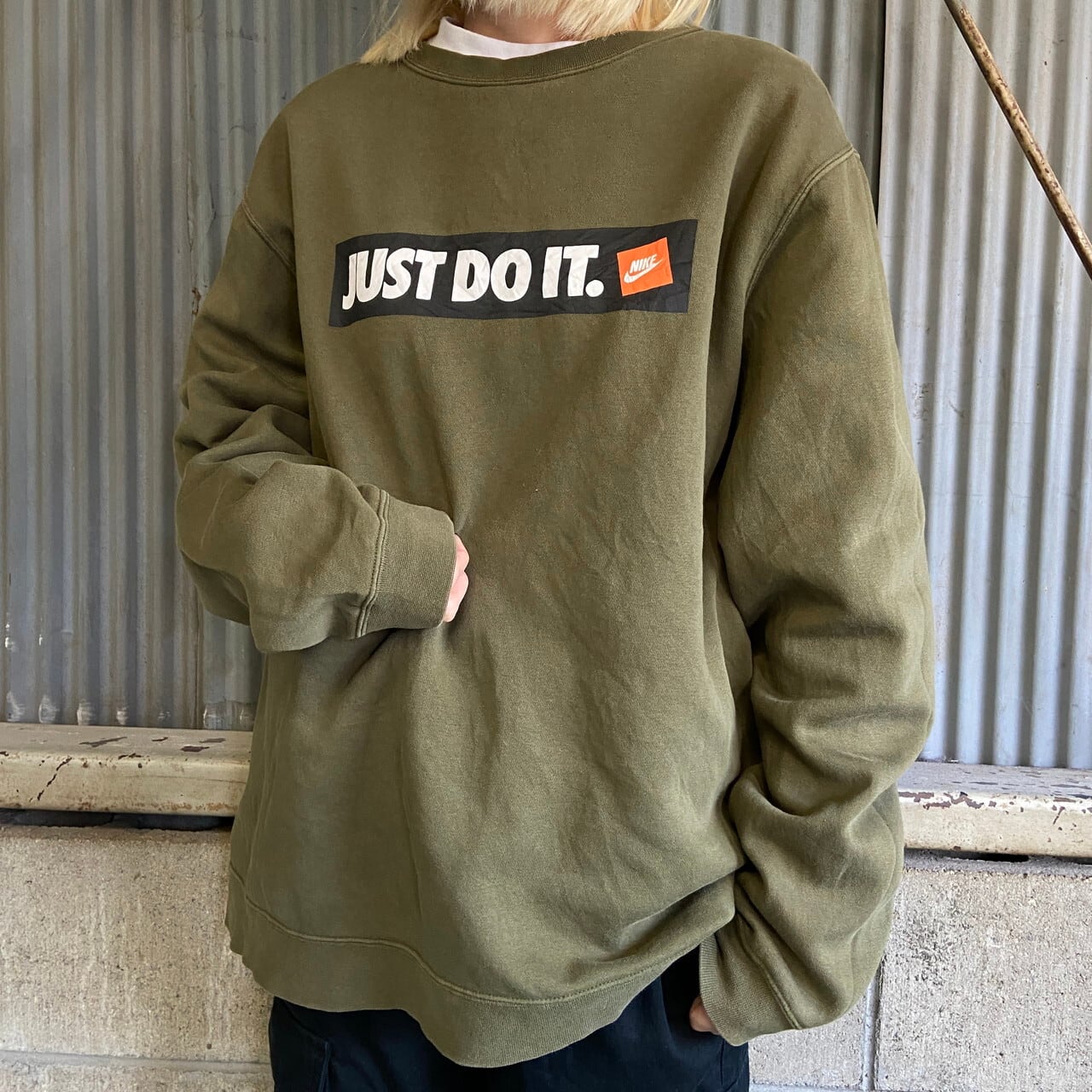 【美品】NIKE ナイキ JUST DO IT ロゴスウェット トレーナー