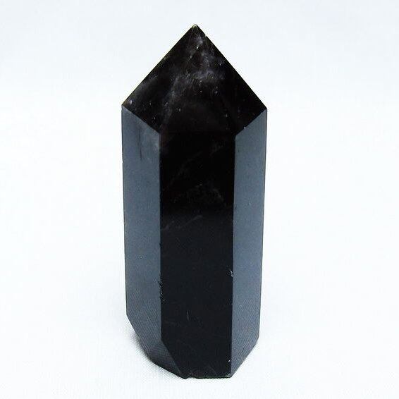 黒水晶 モリオン 六角柱 ポイント 142-10666