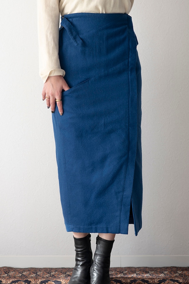 vintage wool / silk lining pensil skirt