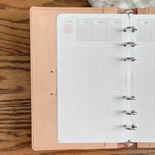 バイブルサイズ/方眼メモウィークリーリフィル