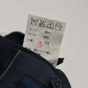 上下 J.PRESS ジェイプレス セットアップ ストライプ テーラードジャケット 裾ダブル スラックス スーツ /ダークグレー ブラック系 メンズ カシミヤ混