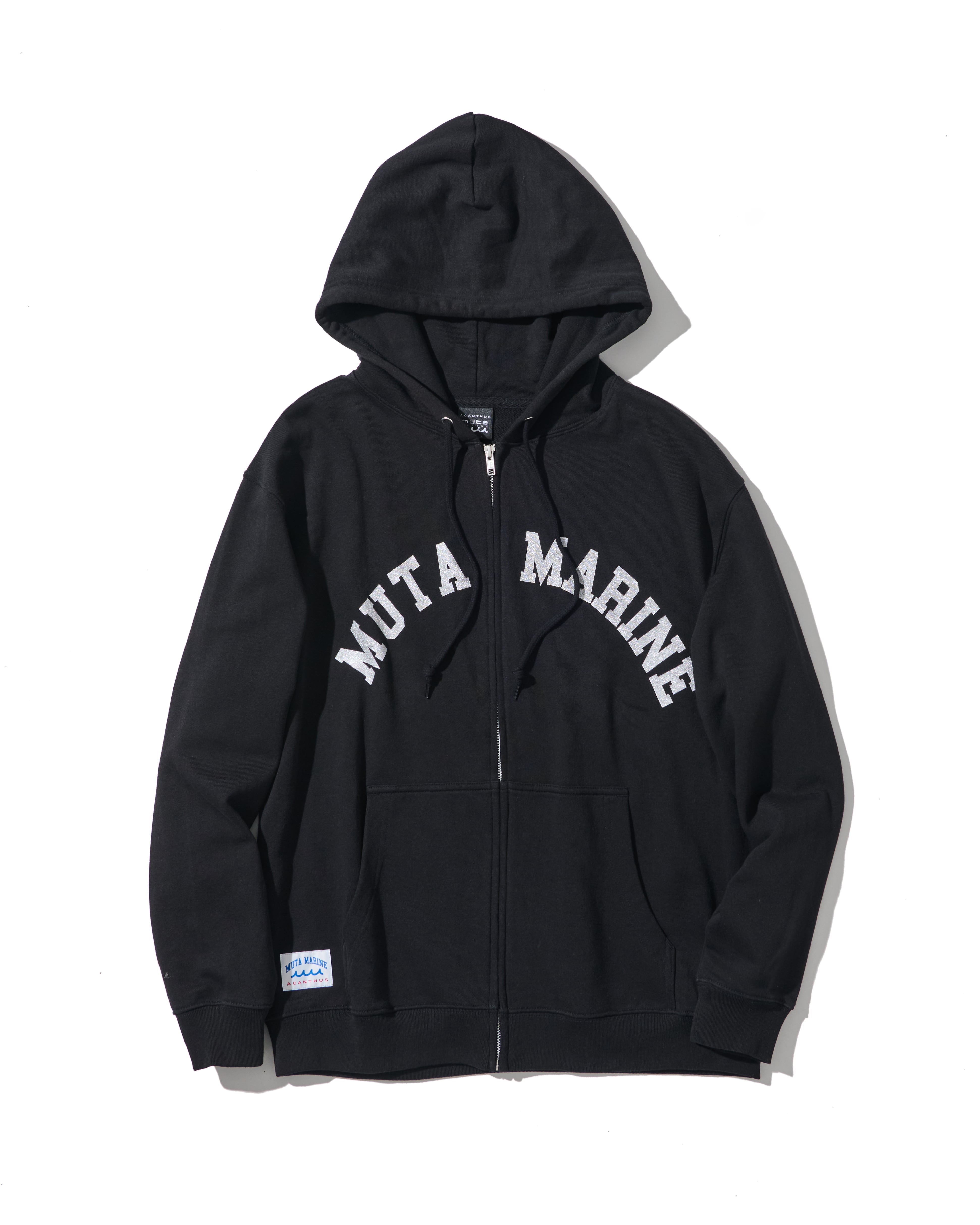 ACANTHUSアカンサスmuta marineジップアップパーカ ACANTHUS x muta MARINE Geometric Freedom Sleeve Zip-up Hooded