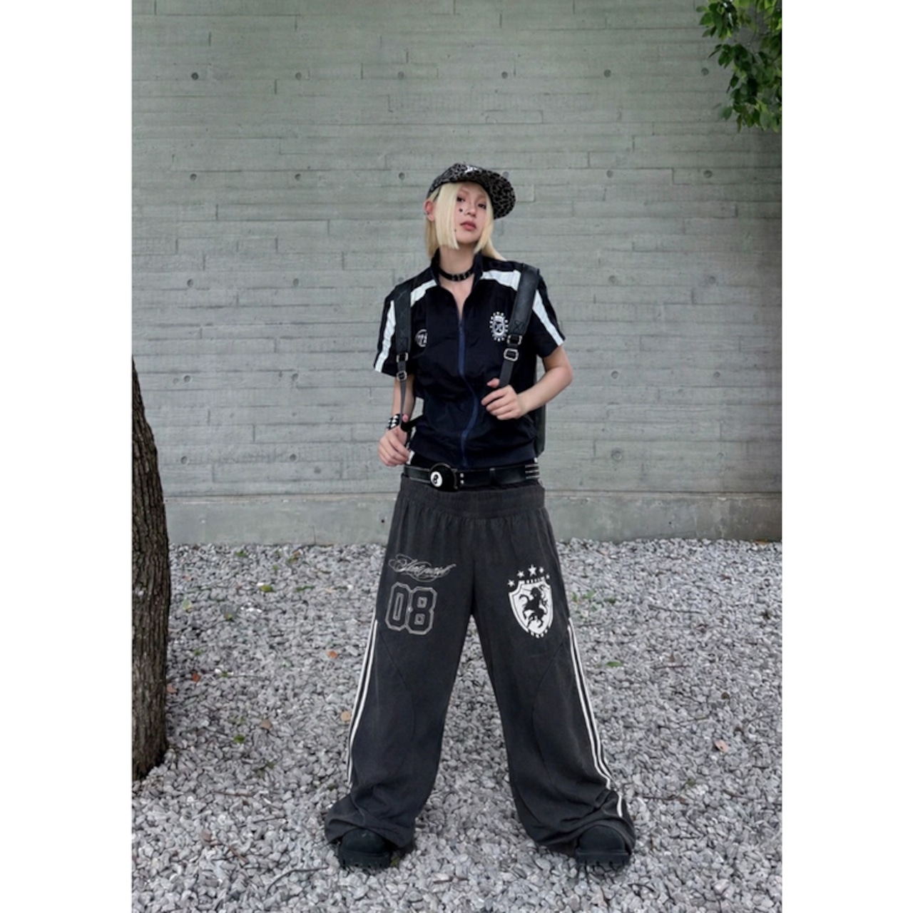 VINTAGE ストリート プリントスウェットパンツ P426
