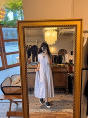 Ann Christine グレーフロントボタンドレス