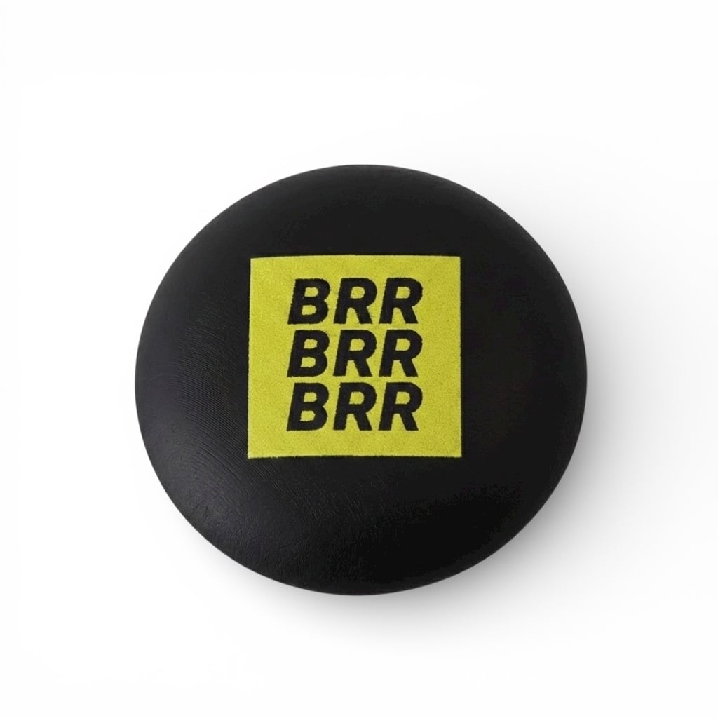 Silky Touch | BIG Button cap | Sanwa 24mm | Black | Box LOGO | BRR