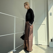 フレアスリーブシアーニットCD/ブラック