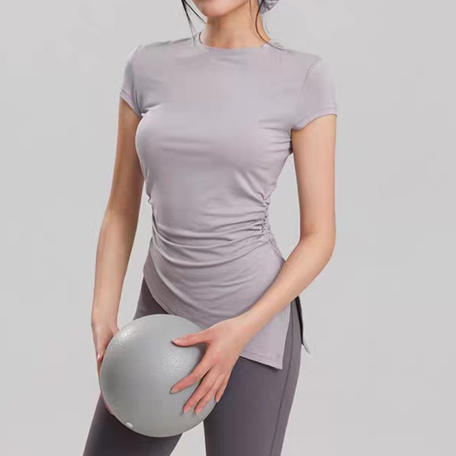 美ライン アシンメトリーヨガトップス