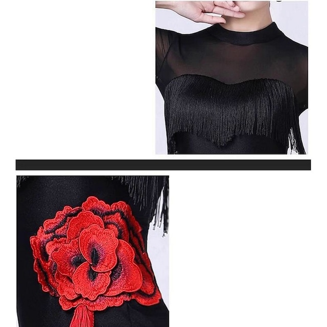 ローズフリンジ・ラテンドレス(2ネックタイプ) ds0969