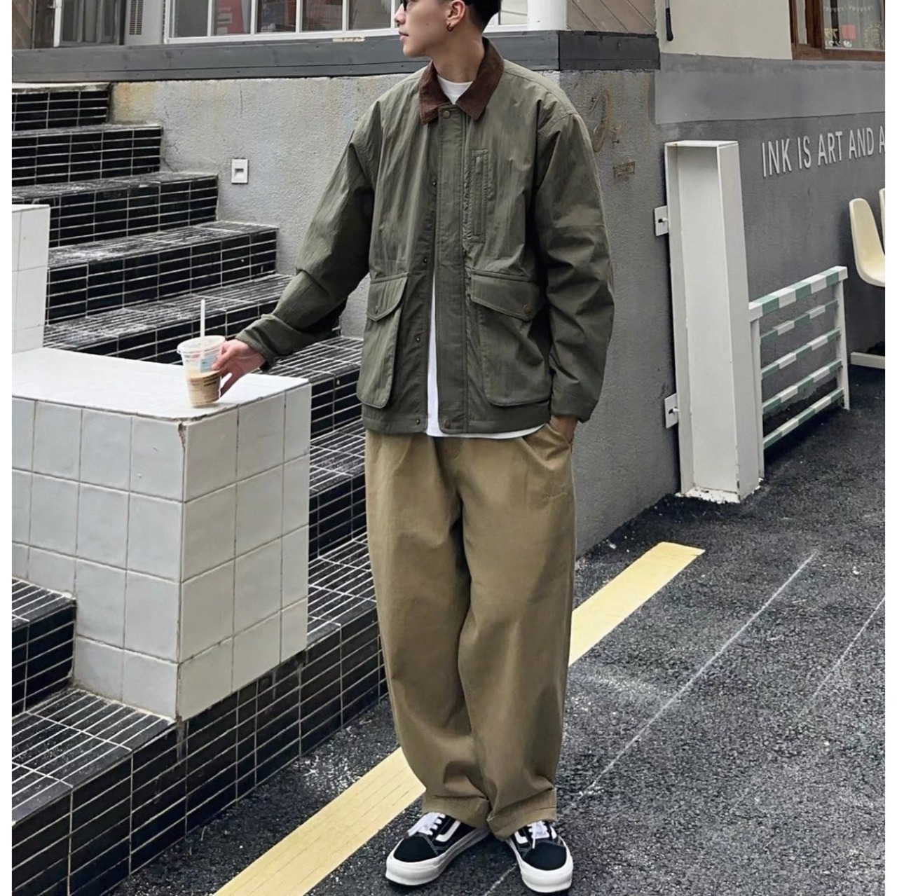 Wide tuck chino pants 1171 - 7