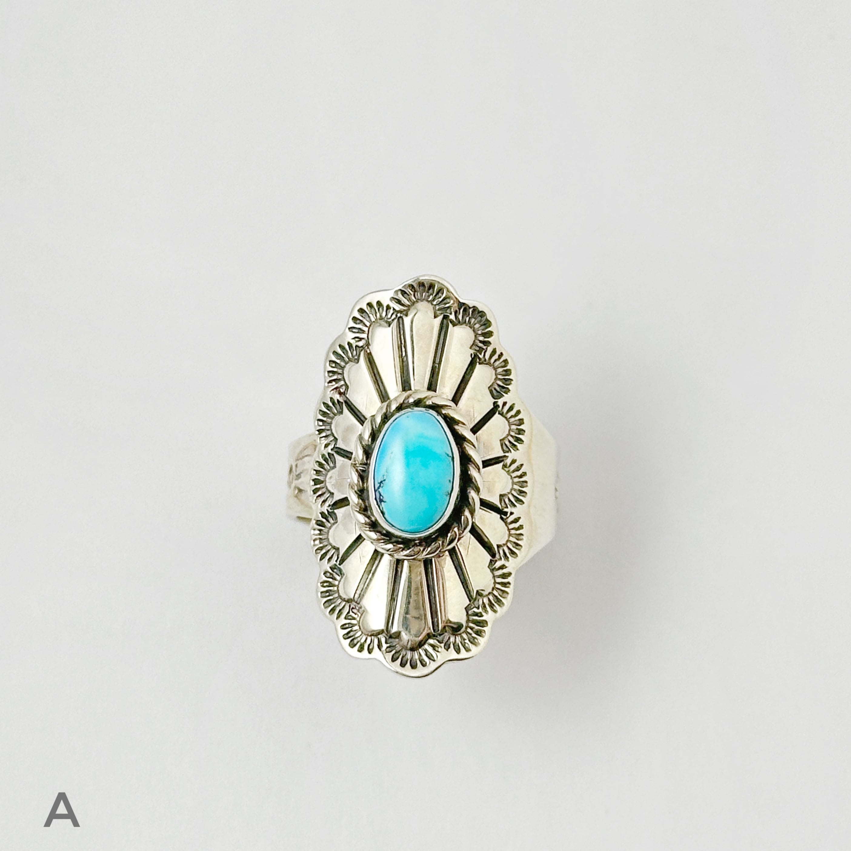 ゴールデンヒルターコイズ チェーンリング Indian Jewelry】ゴールデンヒル ターコイズ フリーサイズ リング 指輪