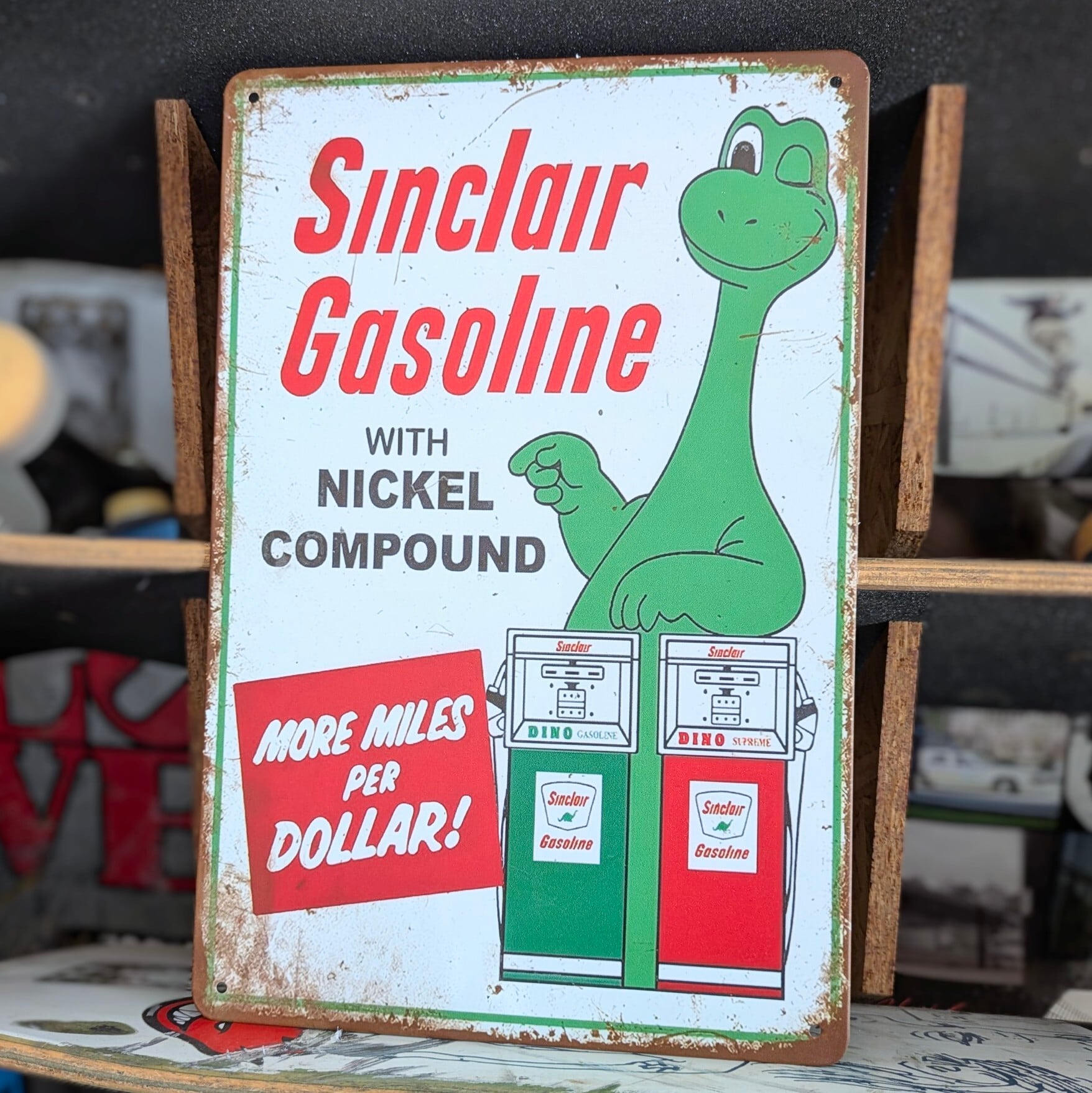 送料無料！ちょうどいいブリキ看板 【 Sinclair Oil Corporation