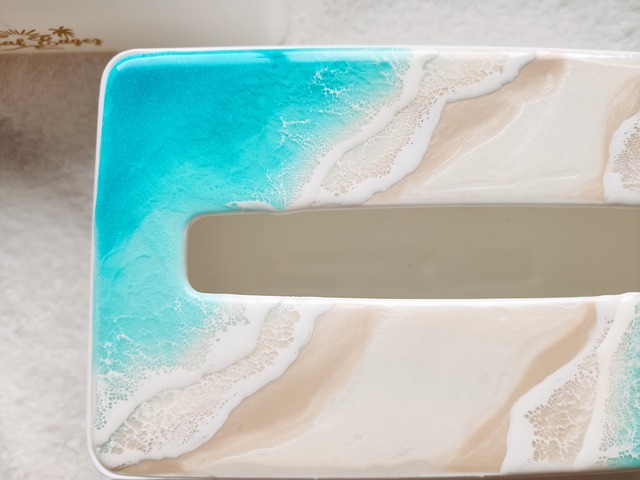 447.オーシャンレジンアート ティッシュbox