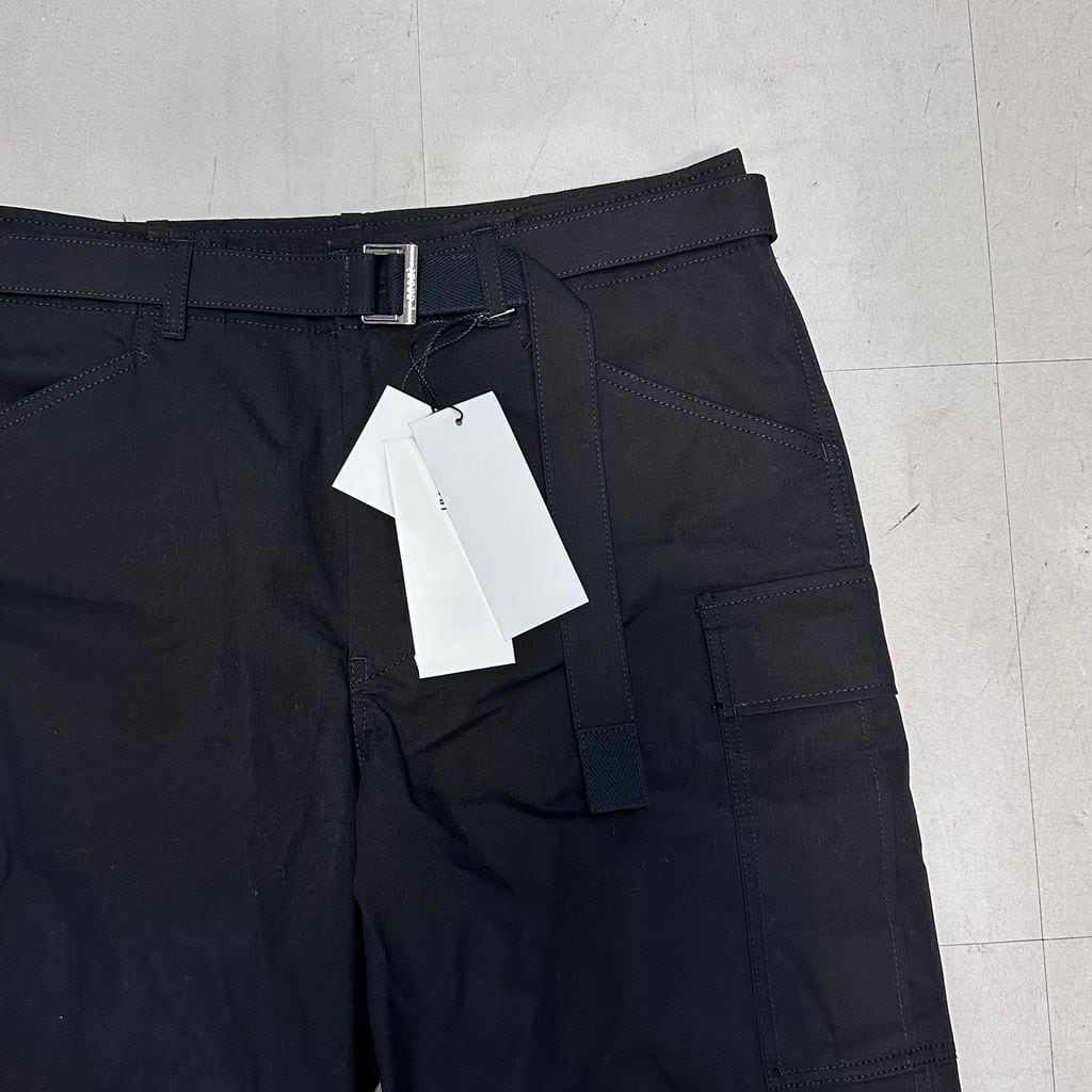 sacai サカイ 25AW Rip Stop Pants カーゴパンツ 25-03774M ブラック