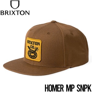 スナップバックキャップ 帽子 BRIXTON ブリクストン HOMER MP SNPK 11628 SEPIA 日本代理店正規品