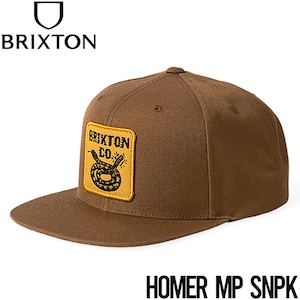 スナップバックキャップ 帽子 BRIXTON ブリクストン HOMER MP SNPK 11628 SEPIA 日本代理店正規品