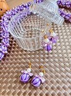 クラウンフラワー ピアス イヤリング 1粒タイプ | Lino Lei Lipine