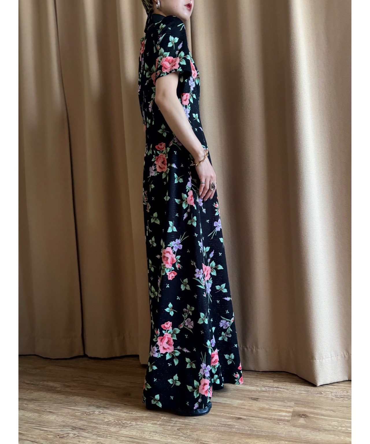 vintage floral import maxi dress-4650-4