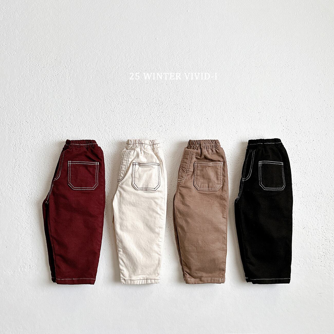 raised stitch pants【VIVID】※12月下旬〜1月上旬発送予定
