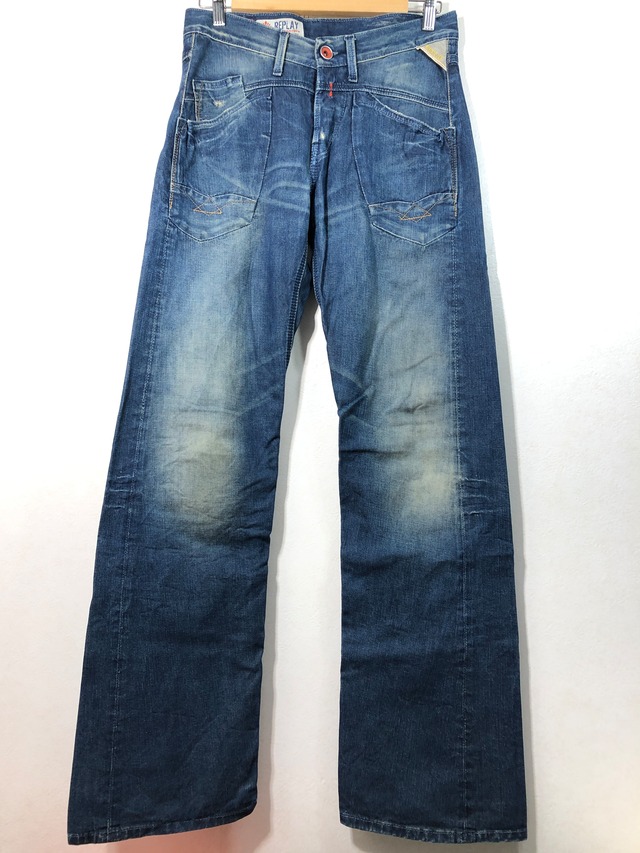 032141 RRL DOUBLE RL ダメージ加工 セルビッチ デニム 30 赤耳 パンツ 