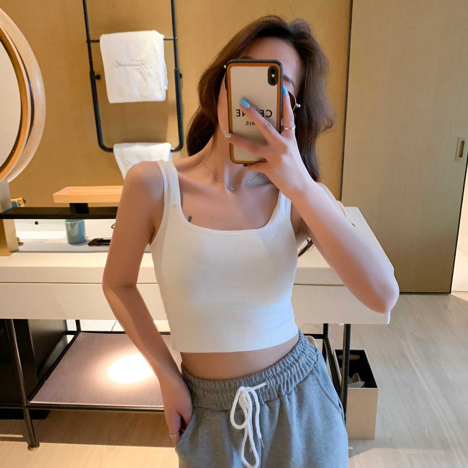 スプリングサマートップス ホワイトレッド 春物 夏物 6Du_Shop_Women49123691178