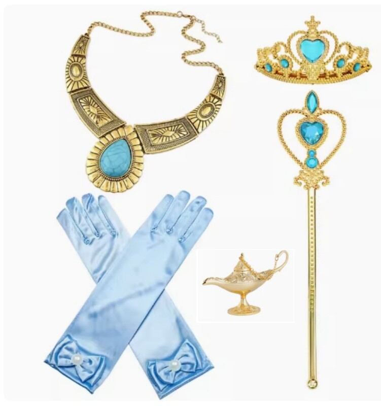 K4724 ディズニー アラジン ジャスミン女王 風 子供版 ドレス コスプレ