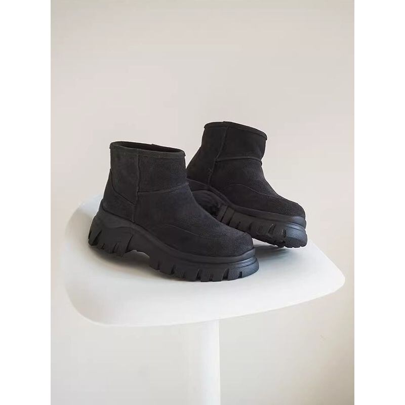 suede like short boots 101626 | toujouage