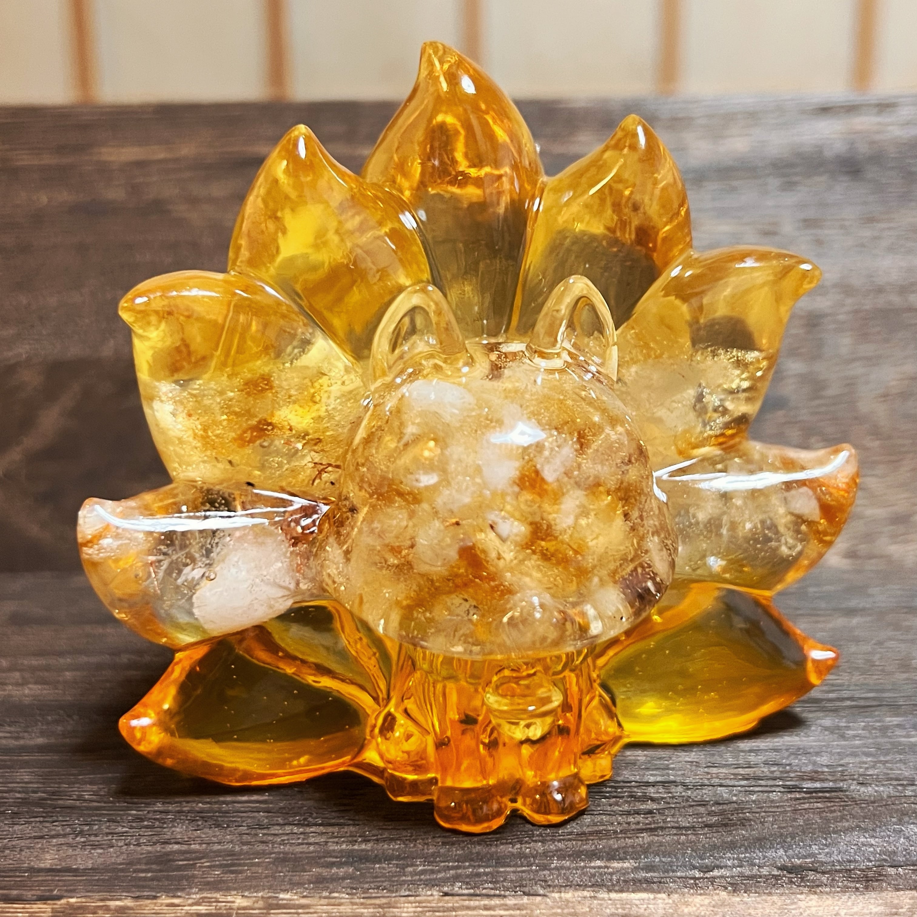 【1点もの】九尾の狐オルゴナイト シトリン