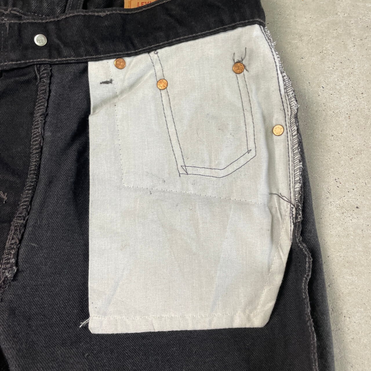 90年代 USA製 Levi's リーバイス 517 後染め ブラックデニムパンツ ...