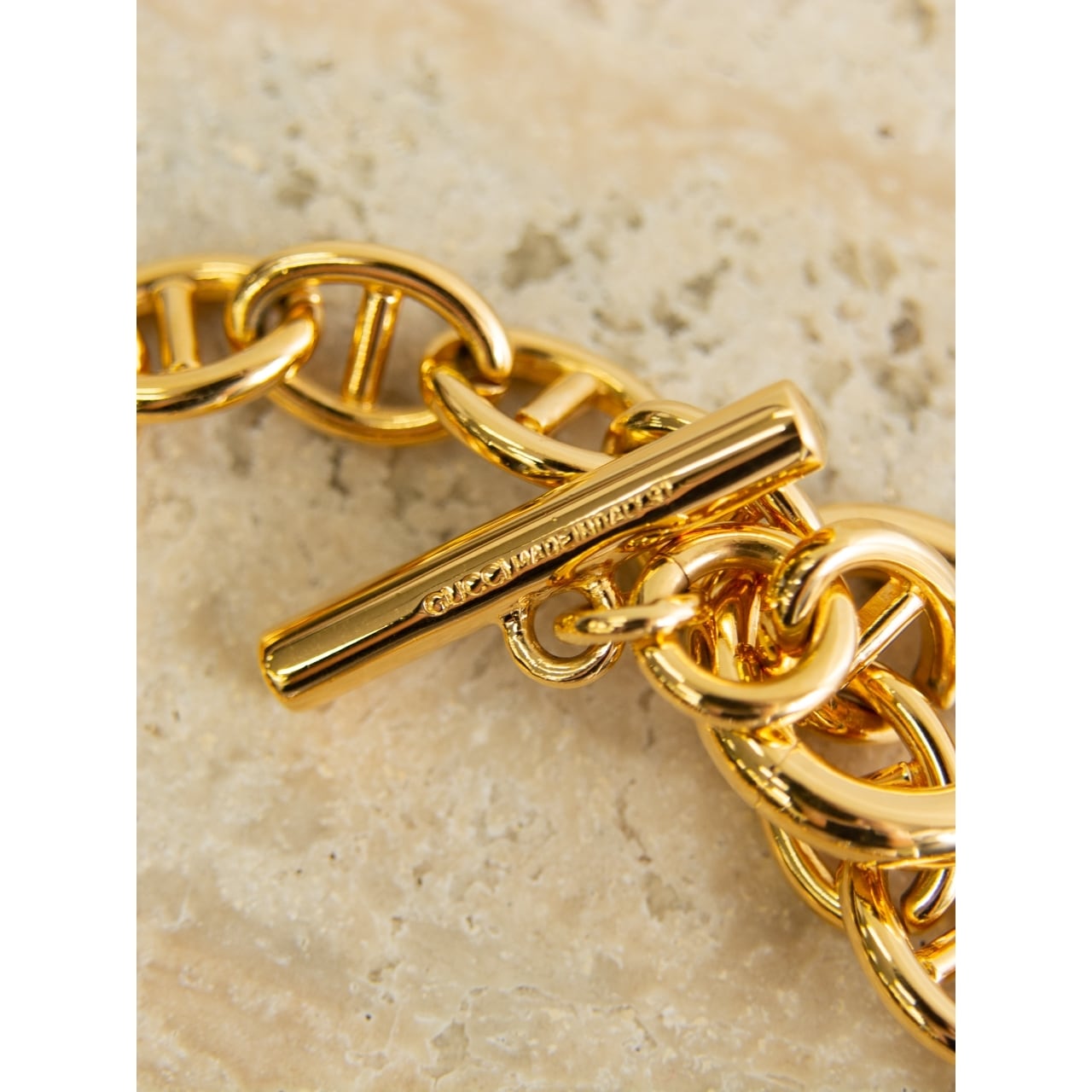 【Gucci "Tom Ford"】Made in Italy 1991  Chaine d'ancre Gold Neckless Double Bracelet（グッチ イタリア製 トムフォード期 シェーヌダンクル ゴールドネックレス ブレスレット ）