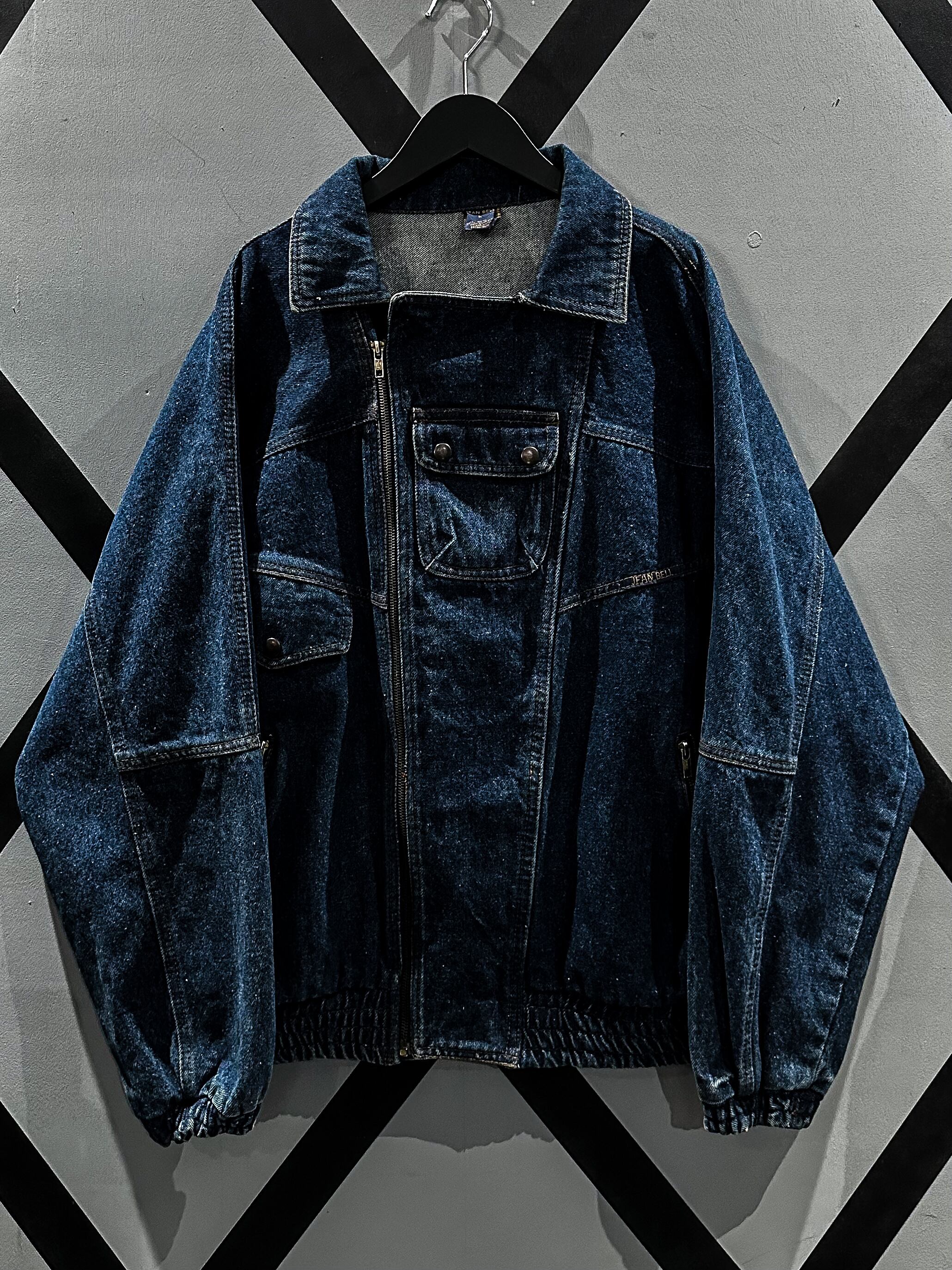 X VINTAGE】Double Riders Type Vintage Loose Denim Jacket | Caka 