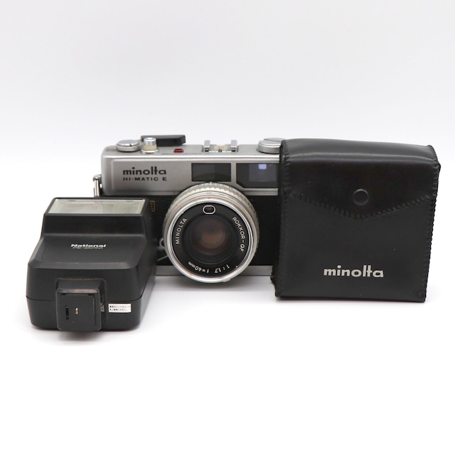 Minolta・ミノルタ・ジャンクカメラ・HI-MATIC E・ストロボ付・No.200902-005・梱包サイズ60