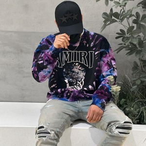 【AMIRI】CRYSTAL BALL TIE-DYE CREWNECK(BLACK)