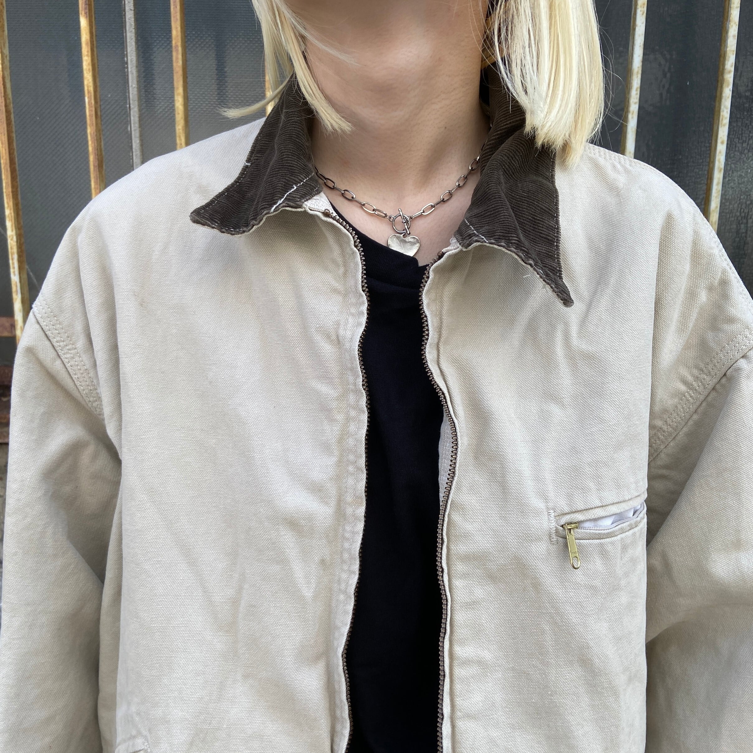 80s 90s USA製　カーハート　デトロイトジャケット　Mサイズ　ベージュ 80s 90s USA製 カーハート デトロイトジャケット Mサイズ ベージュ