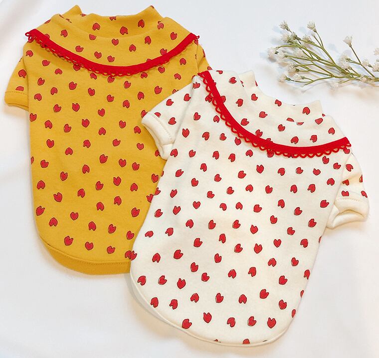 【SALE】ハートトップス XS ~ XL 2color / 犬服 新作 秋冬 ドッグウェア ペット用品 犬 服 小型犬 中型犬 top52