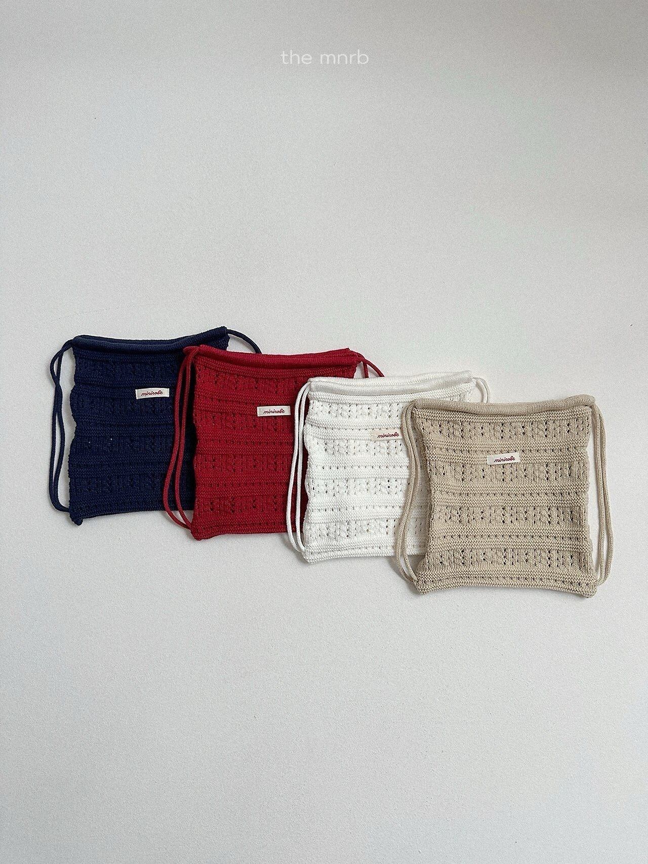 送料無料【予約】/ クロシェットニットバッグ / minirobe