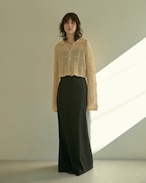 DU240523 mesh knit cardigan shirt【残り僅か】