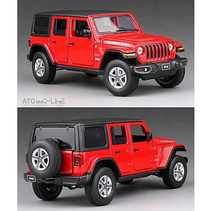 ジープ ラングラー 1/32 ミニカー 全3色 ライト点灯 エンジン