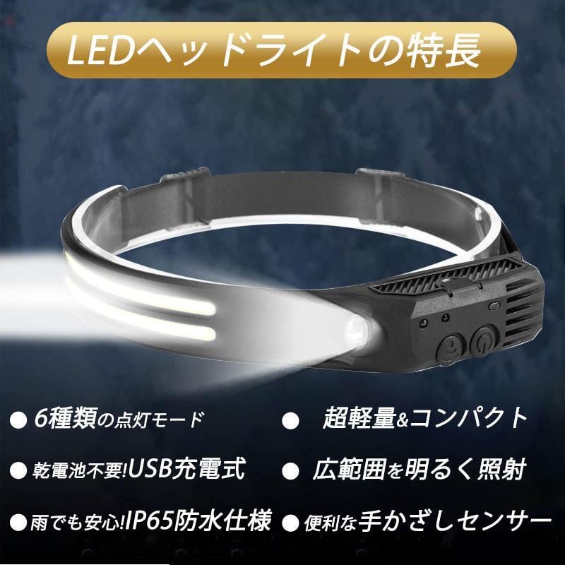 SecurityIng ヘッドライト 250ルーメン LED ヘッドランプ 電池式 4つ