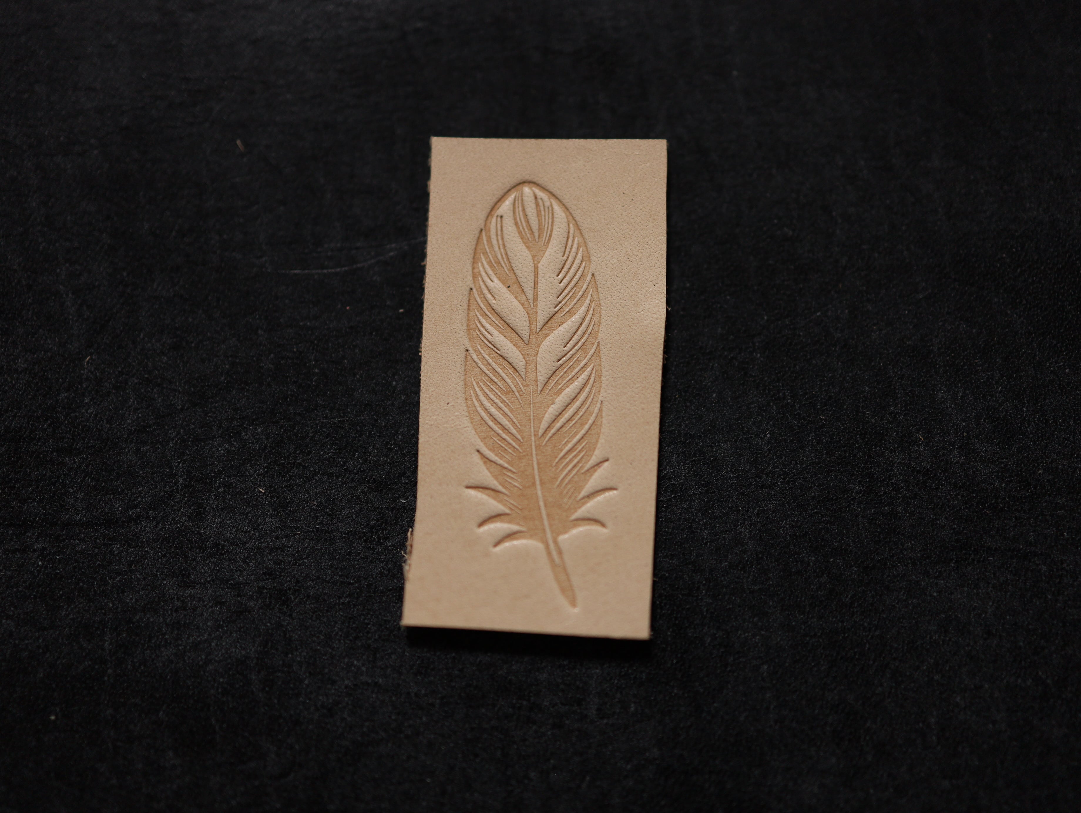 【アクリル刻印】羽　フェザー　タイプA　　レザークラフト用