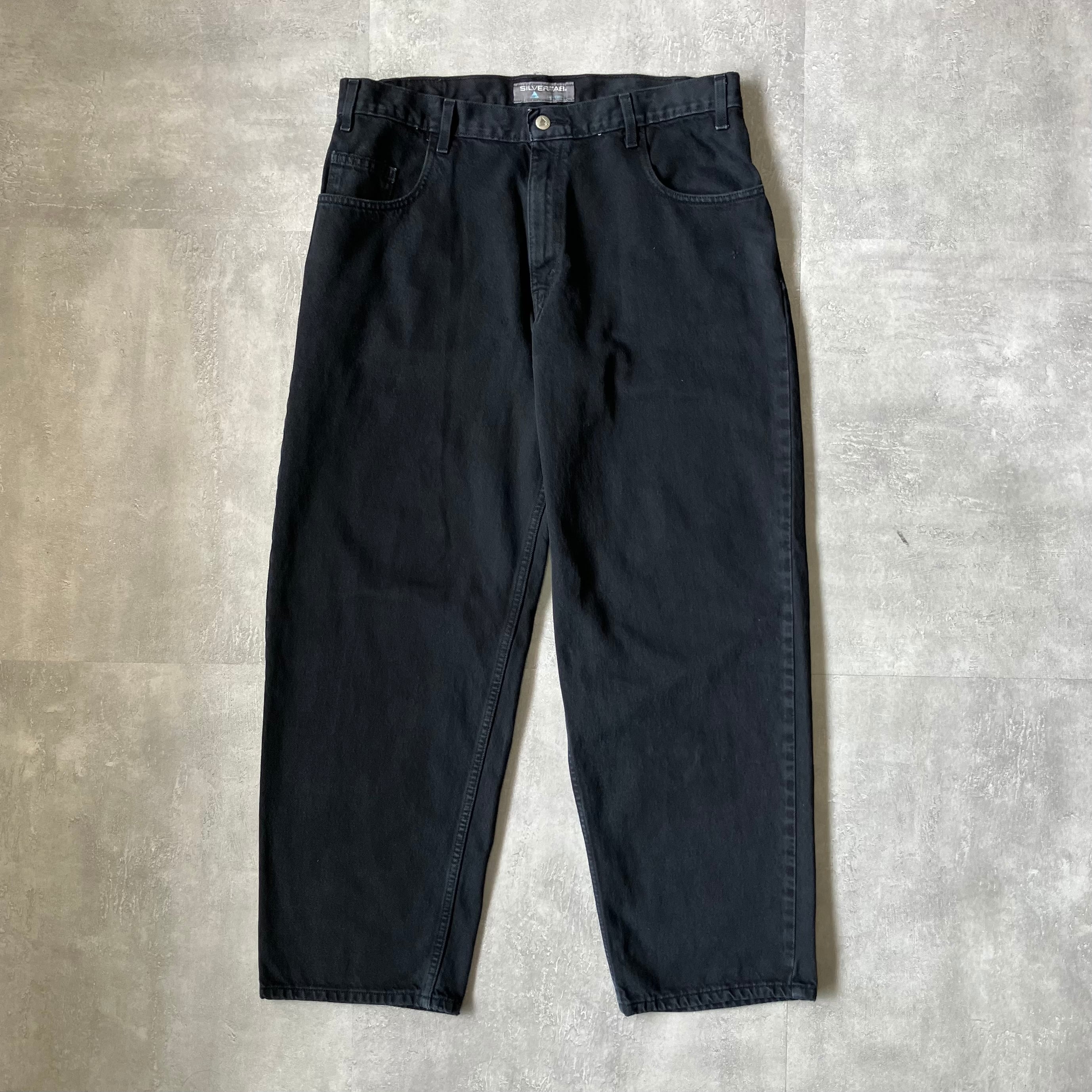 《実寸w37l30》Levi's リーバイス silver Tab シルバータブ ブラック バギーデニム No.3353