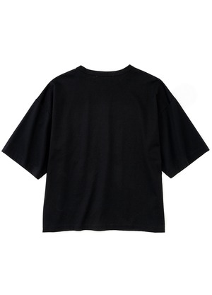 SPACE-TIME グラフィック五分袖Tシャツ（ブラック）