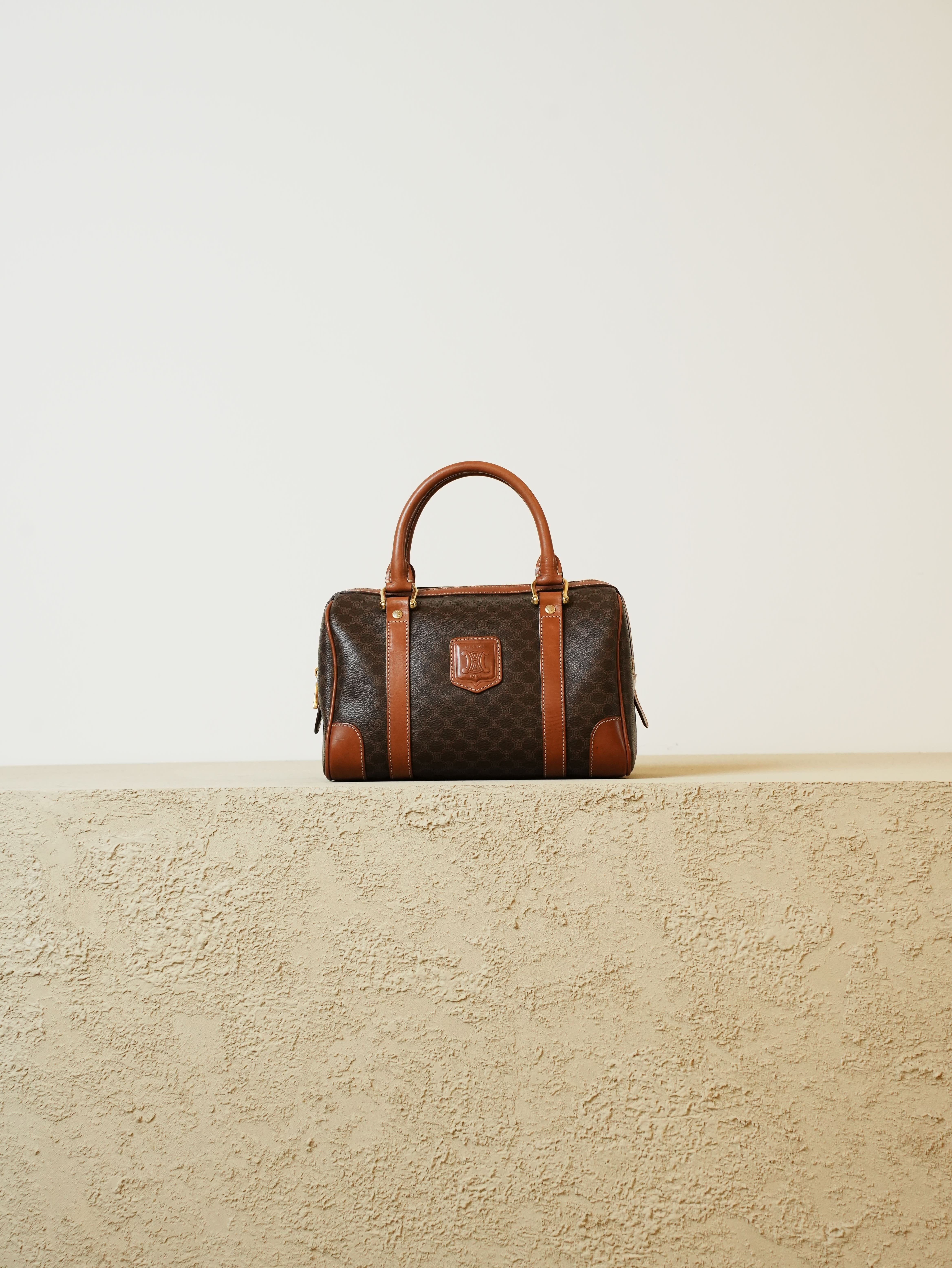 CELINE セリーヌ ボストンバッグ マカダム柄 CELINE セリーヌ マカダム柄 ブラウン W26 ボストンバッグ | Raum Vintage