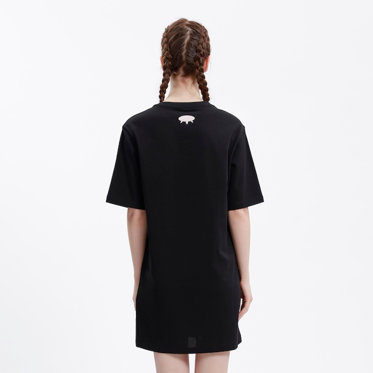 SALE【HIPANDA ハイパンダ】レディース Tシャツ ワンピース WOMEN'S Year of the Ox PRINT SHORT SLEEVED LONG T-SHIRT / WHITE・BLACK