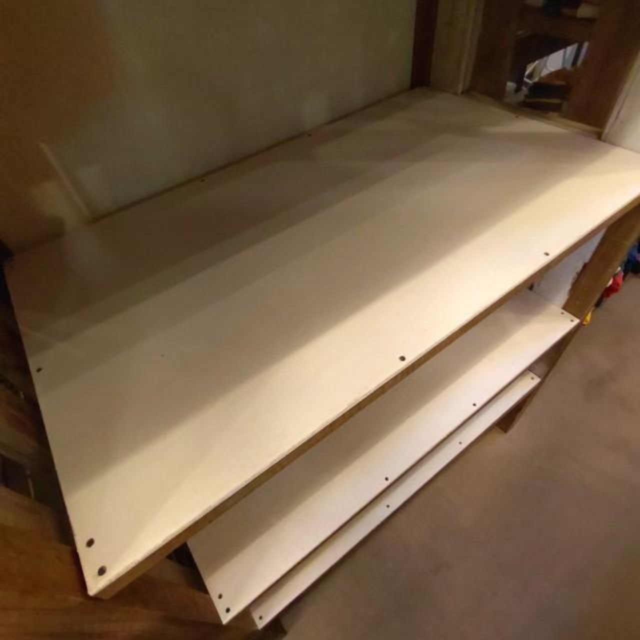 【店頭受取専用商品】TOPANGA Furniture アンティーク窓とチークウッドの5段シェルフ ディスプレイ 什器 インテリア