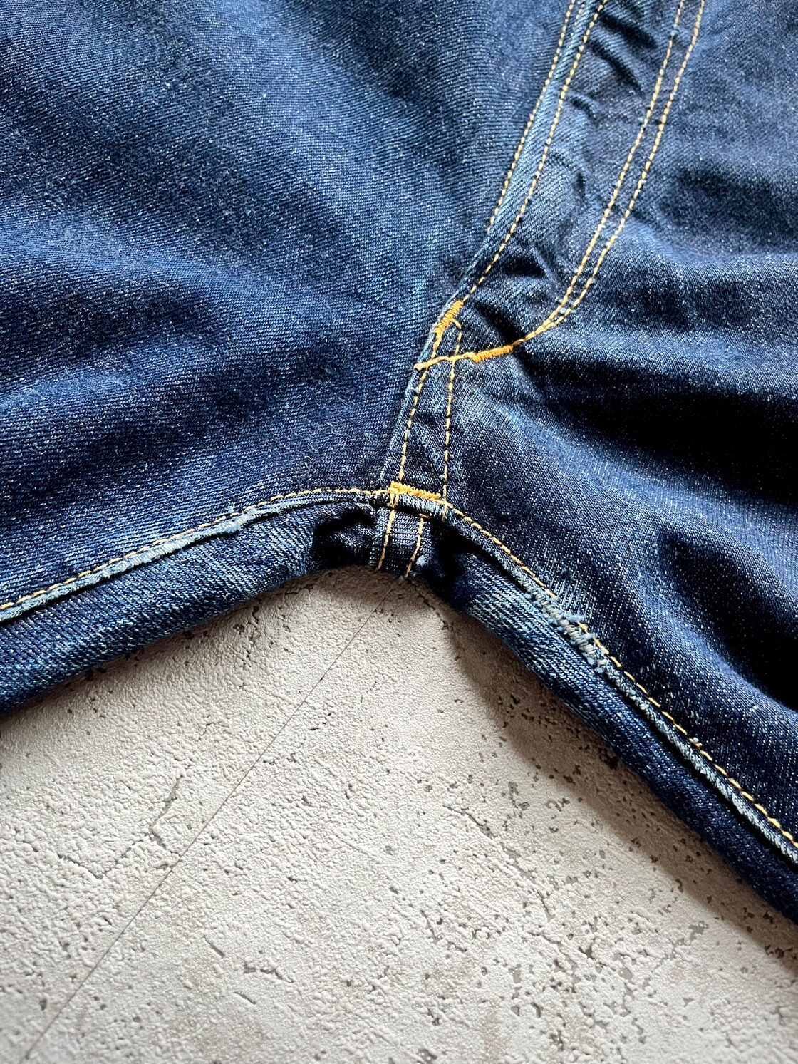 60s-70s MADE IN USA “ BLUE WAY ” 5PKT INDIGO DENIM OLD VINTAGE 