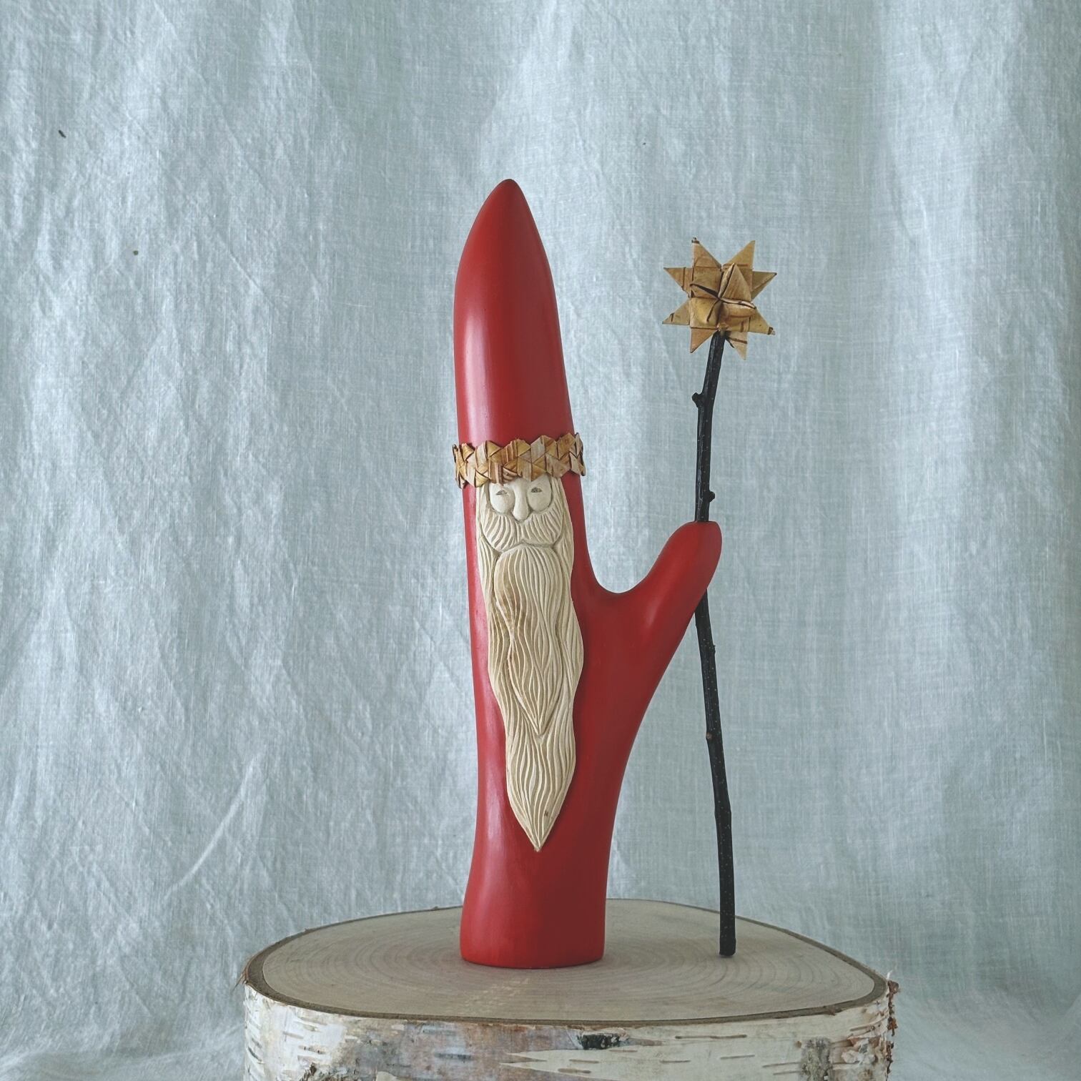 #38 SHIRAKABA SANTA tall premium red 星杖